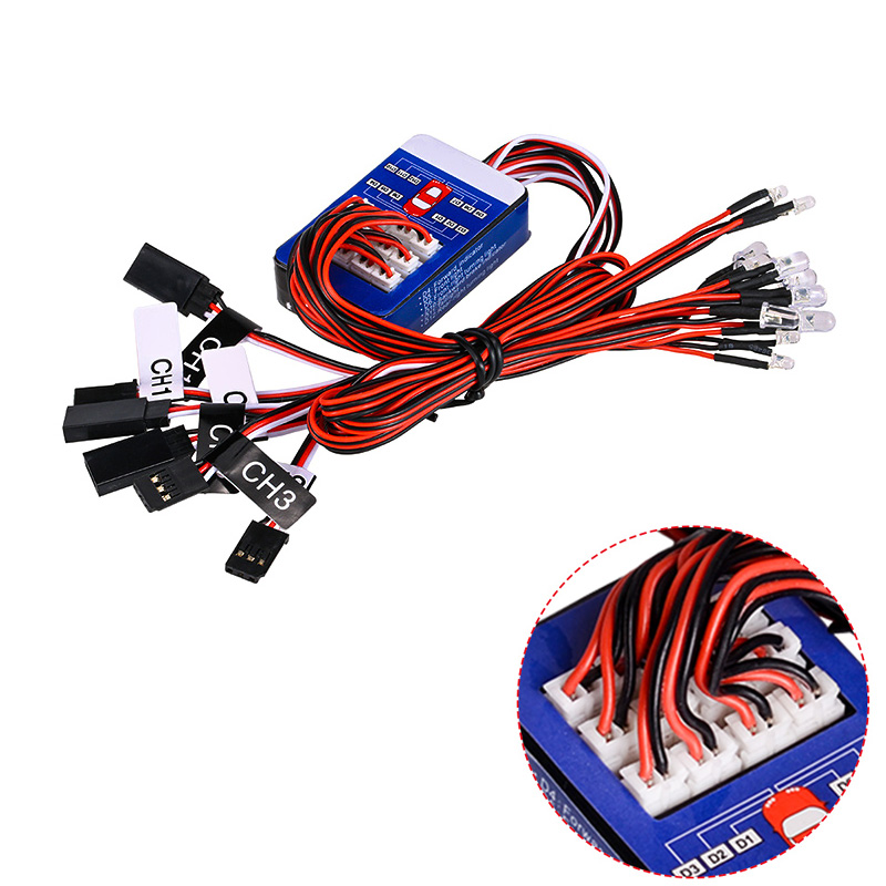 Drone Lidi Rc - RC 12 LED-Beleuchtungssystem-Kit Intelligente Simulationslichter 1/10