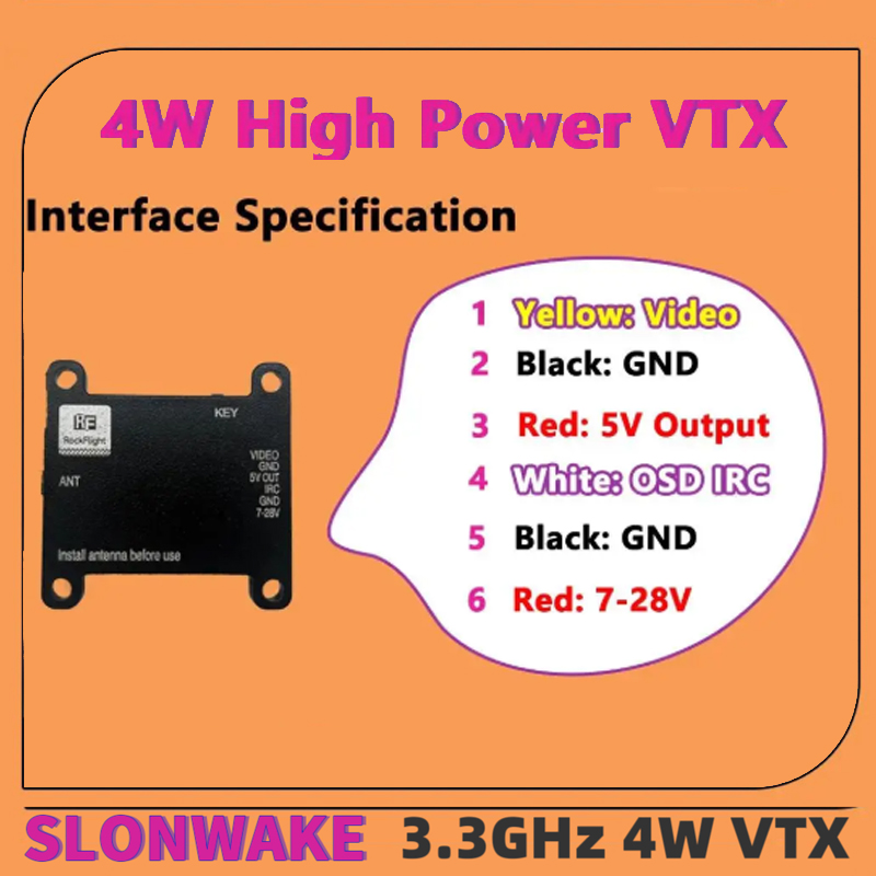 SLONWAKE FPV 3.3G 16CH 4000mW  – Receiver Rc Drone Bewertung und Preis